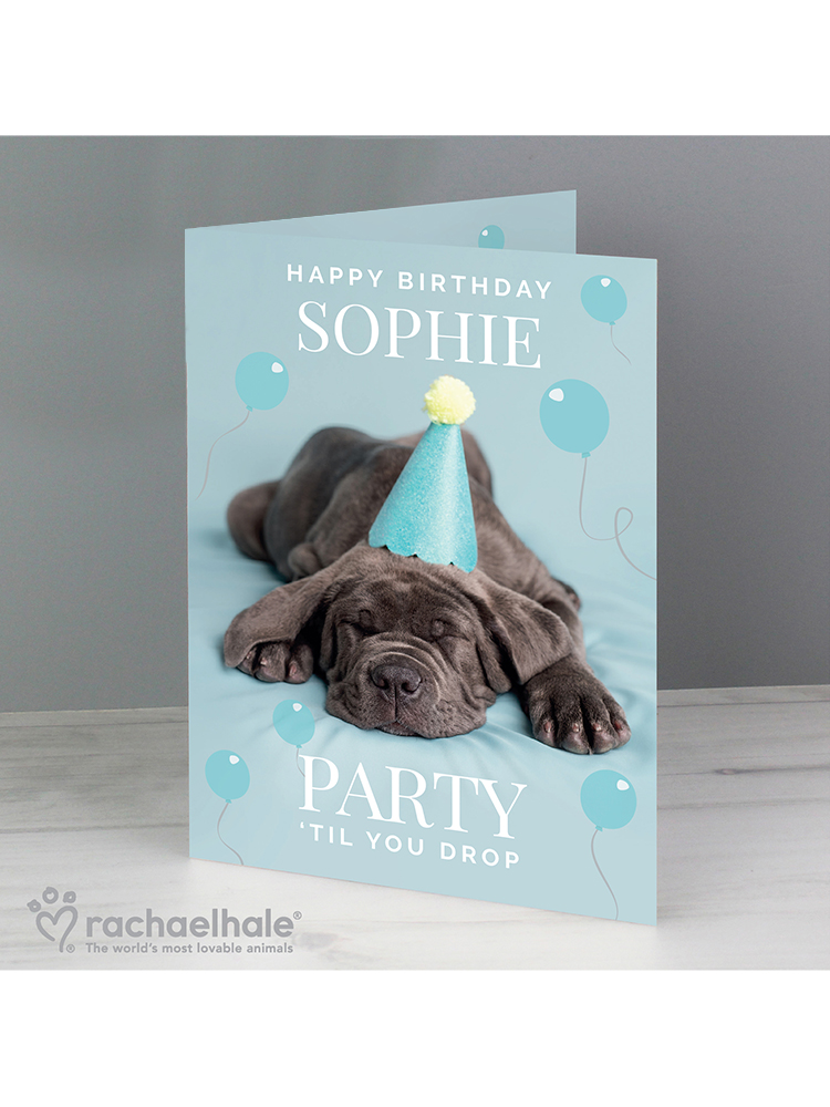 Personalised Rachael Hale 'Party 'Til You Drop' Card