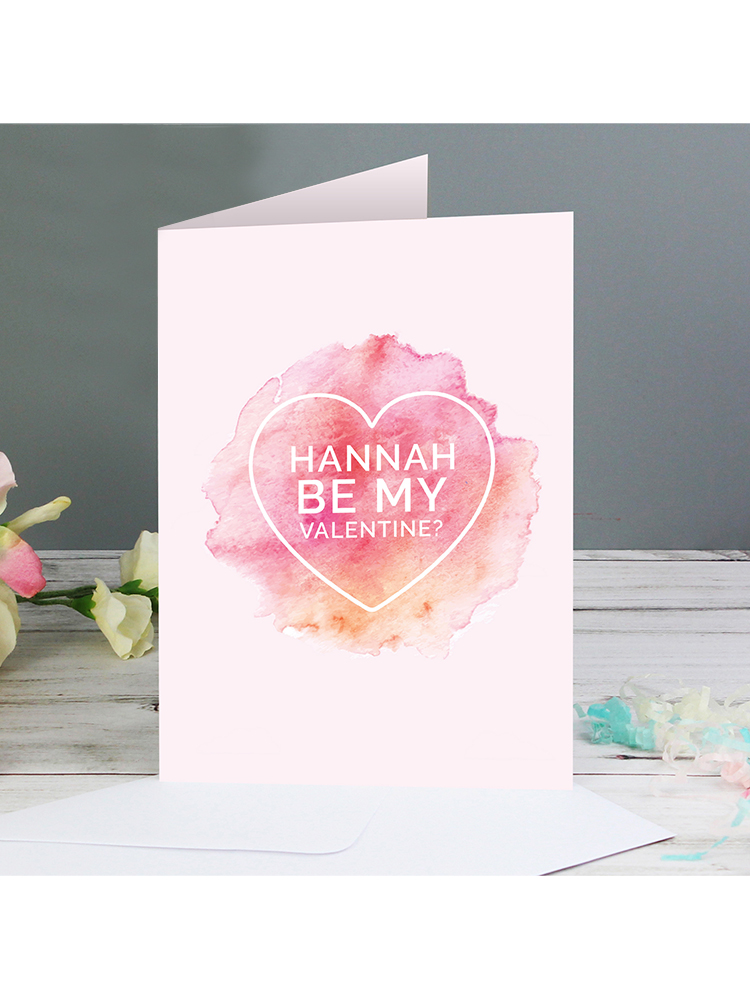 Personalised Be My Valentine Heart Card