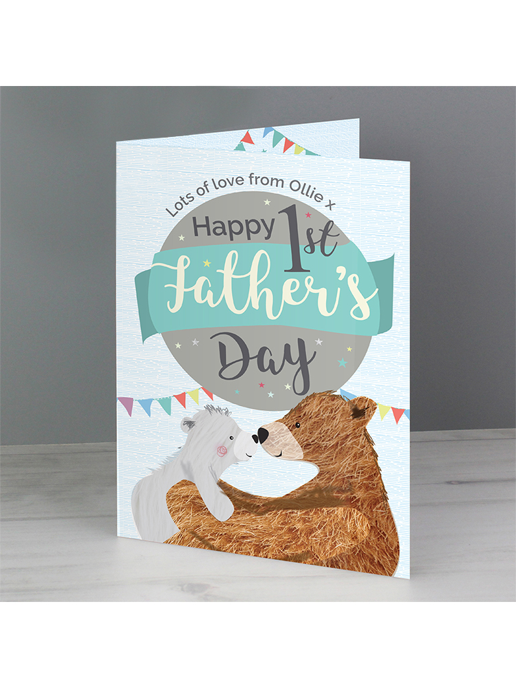 Personalised 1st Father's Day Daddy Bear Card