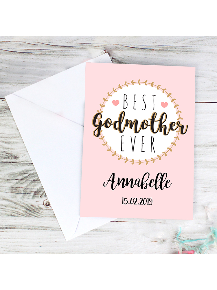 Personalised Best Godmother Card