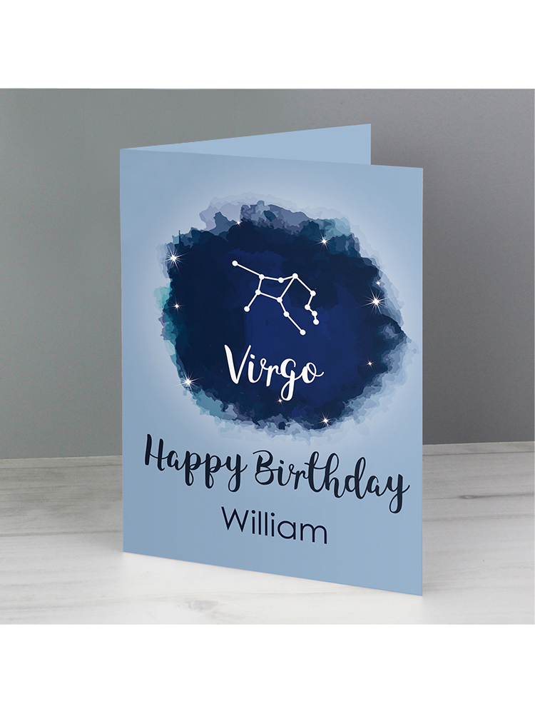 Personalised Virgo Zodiac Star Sign Card (August 23rd - September 22nd)