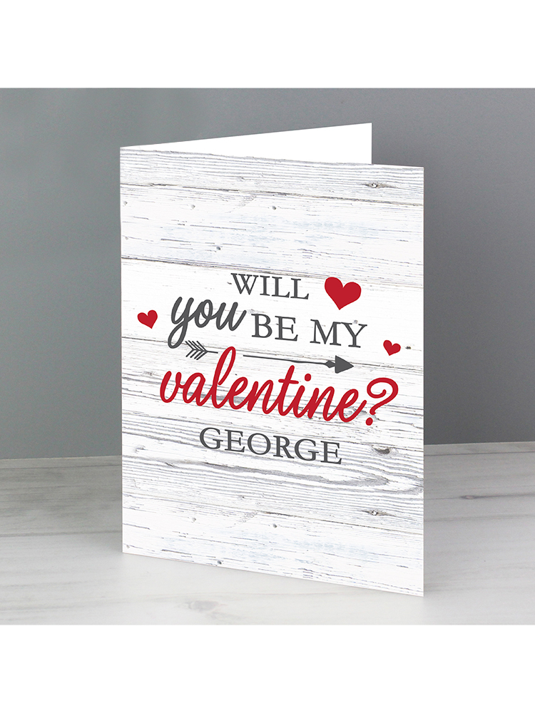 Personalised Be My Valentine Card