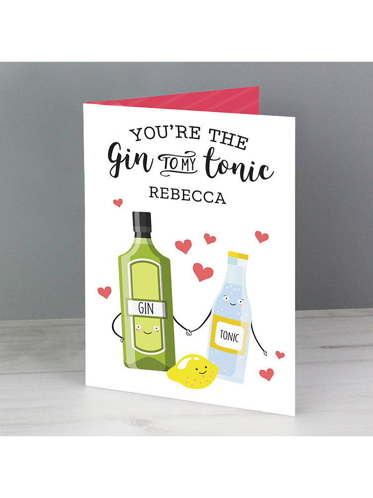 Personalised 'Gin to My Tonic' Card