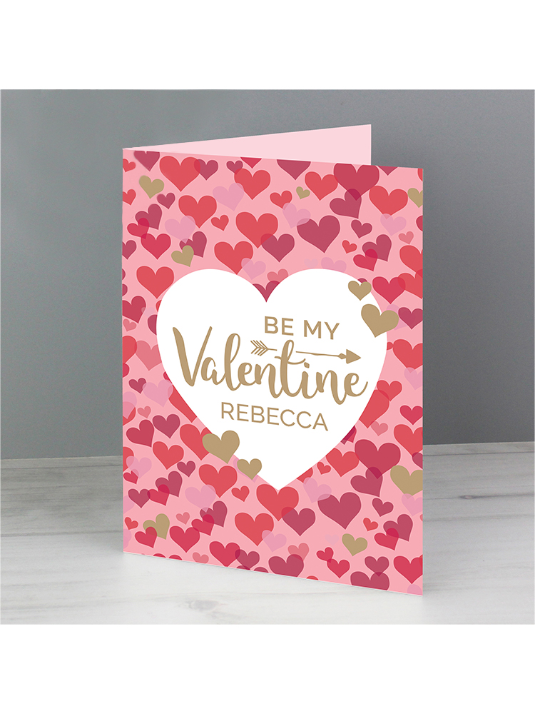 Personalised Valentine's Day Confetti Hearts Card