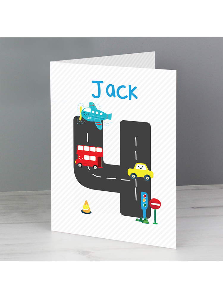 Personalised Vehicles Birthday Card