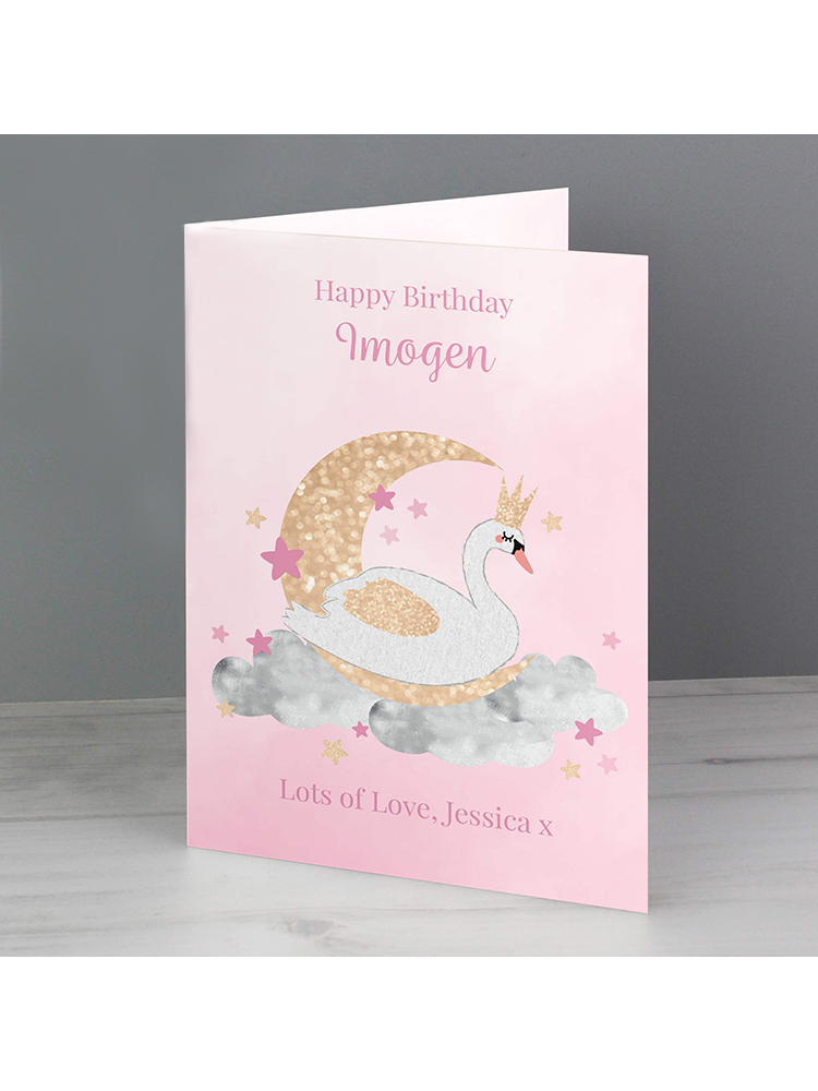 Personalised Swan Lake Card