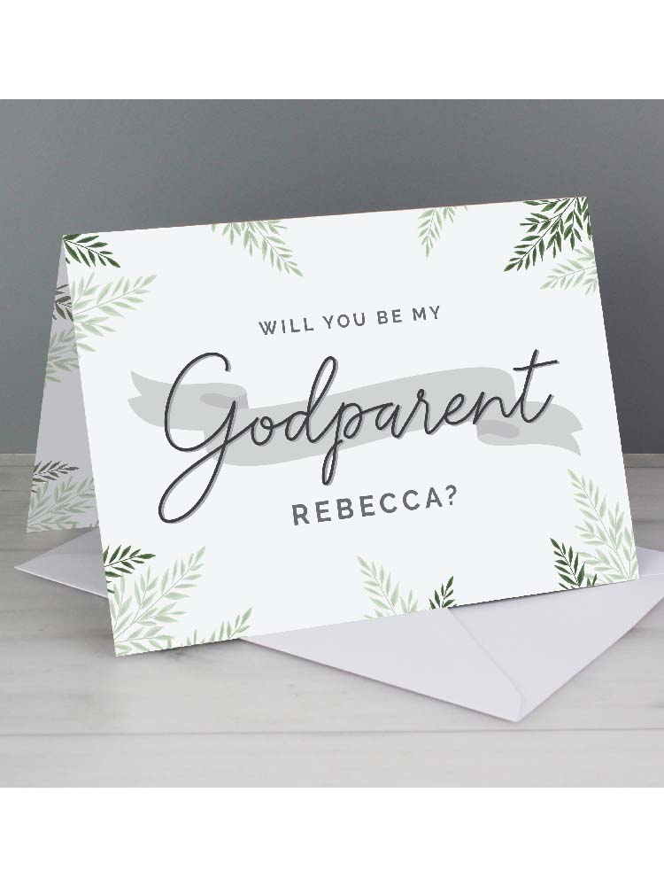 Personalised Godparent Card