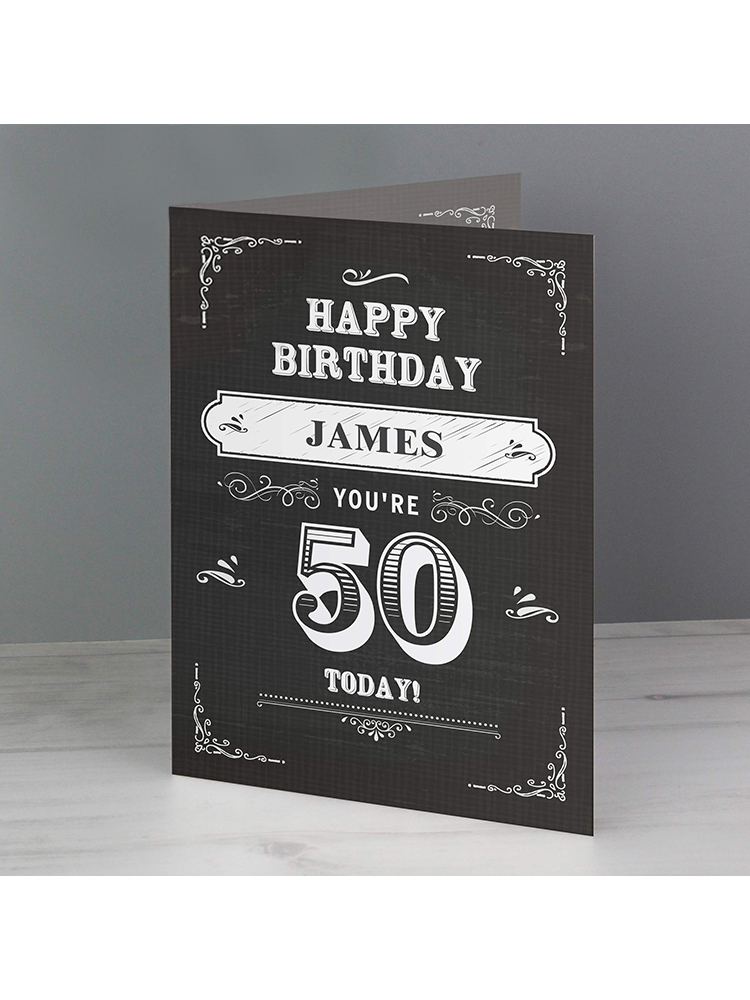 Personalised Vintage Typography Birthday Card