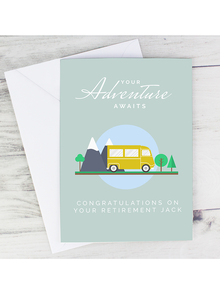 Personalised Leaving, Retirement, Adventure Card