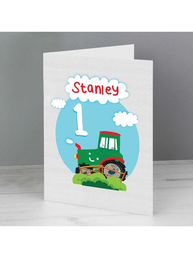 Personalised Tractor Birthday Card