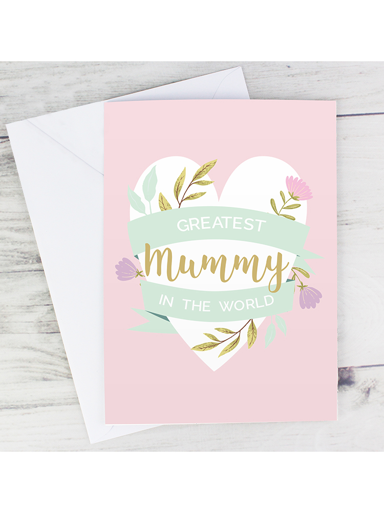 Personalised Floral Heart Mother's Day Card