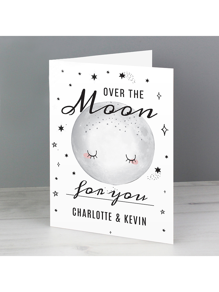 Personalised Over The Moon Card