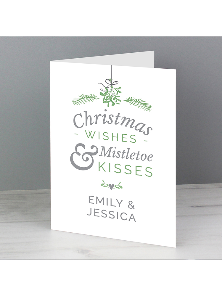 Personalised Couples Mistletoe Card