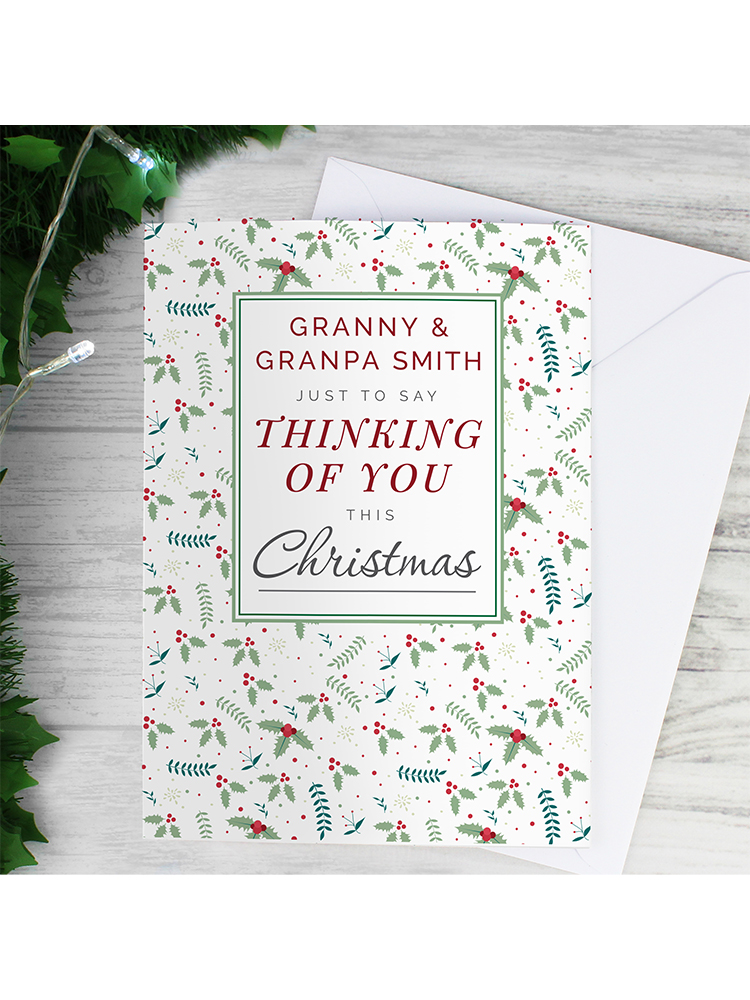 Personalised Thinking of You Christmas Card