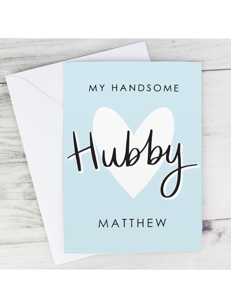 Personalised My Handsome Hubby Card