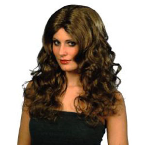 Glamour Wig - Brown Long Curls (Quantity 1)