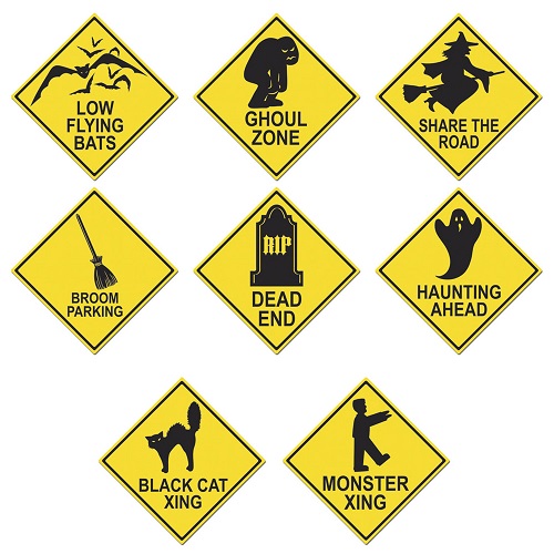 Halloween Road Sign Cutouts