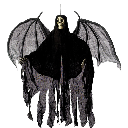 Hanging Skeleton Angel Decoration - Black