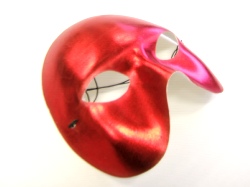 Half Face Red Metallic Eye Mask (1)   