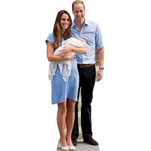 Kate - William and Baby Cambridge Lifesize Cardboard Cutout