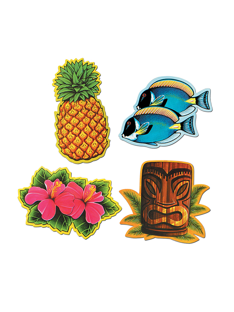 Luau Cardboard Cutout Decorations