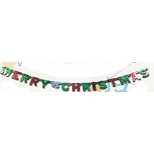 Merry Christmas Banner Foil Letters 1.5m