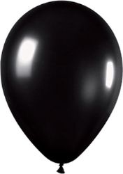 12" Metallic Balloons Black 