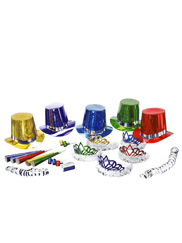 Multi-Coloured New Year Party Kit for 10 People
