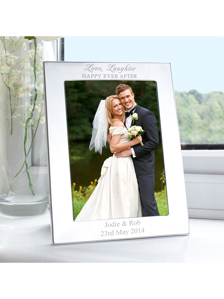 Personalised Silver 5"x7" Happily Ever After Photo Frame