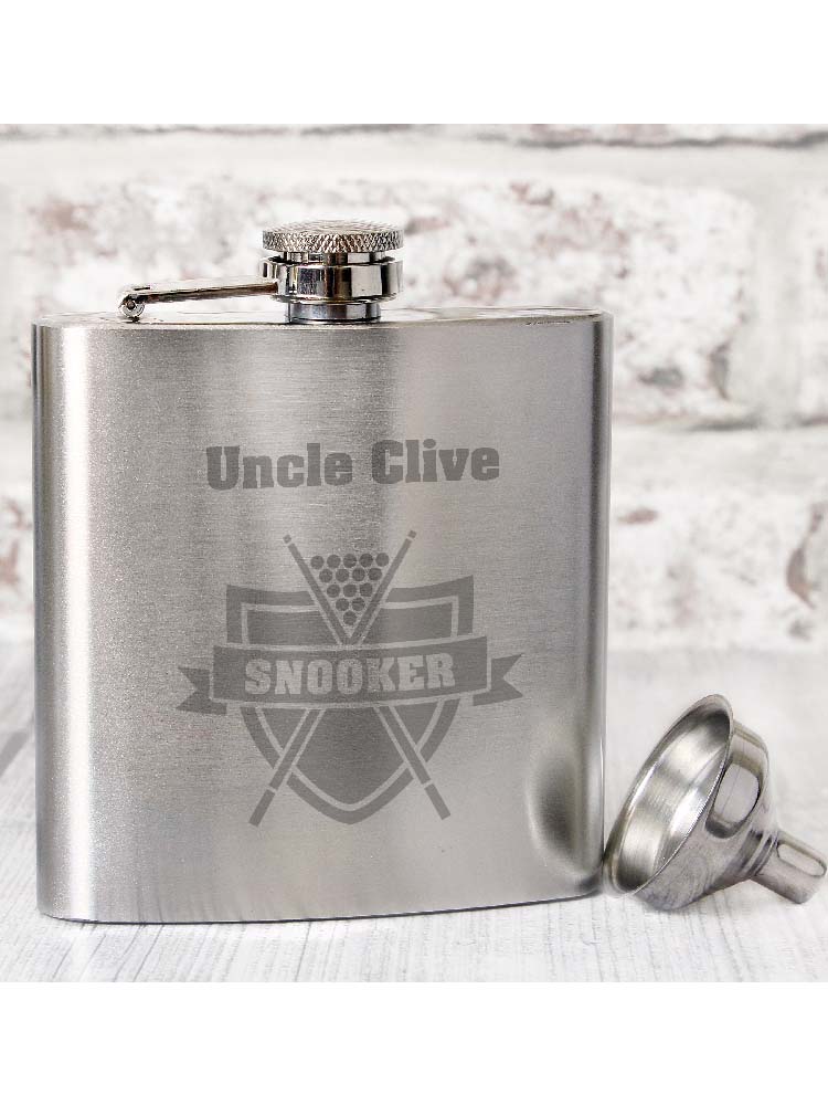 Personalised Snooker Hip Flask