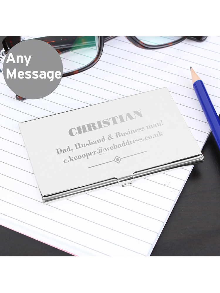 Personalised Art Deco Business Card Holder