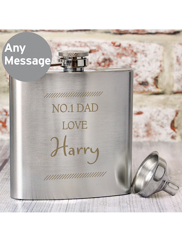 Personalised Classic Stainless Steel Hip Flask