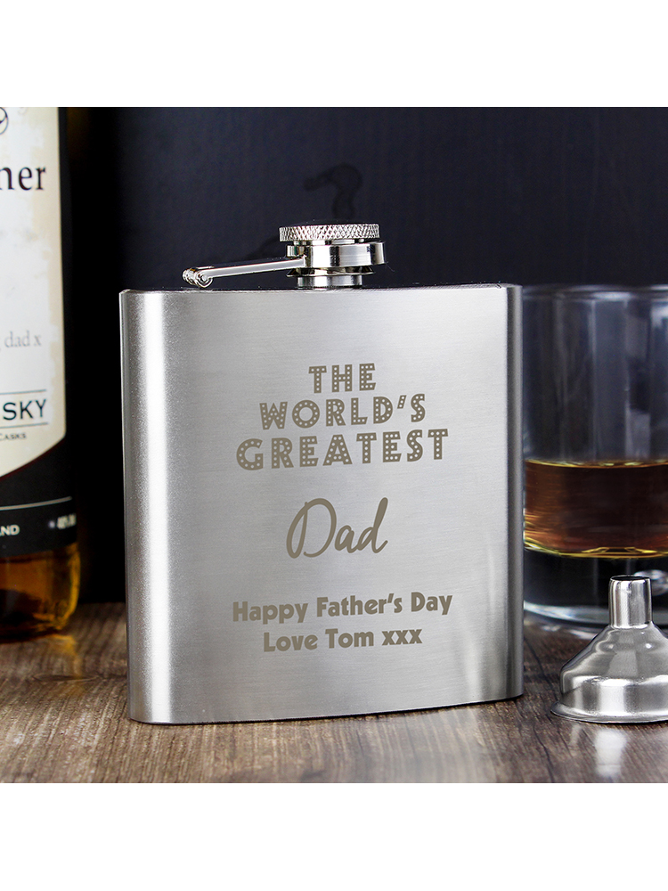 Personalised 'The World's Greatest' Hip Flask