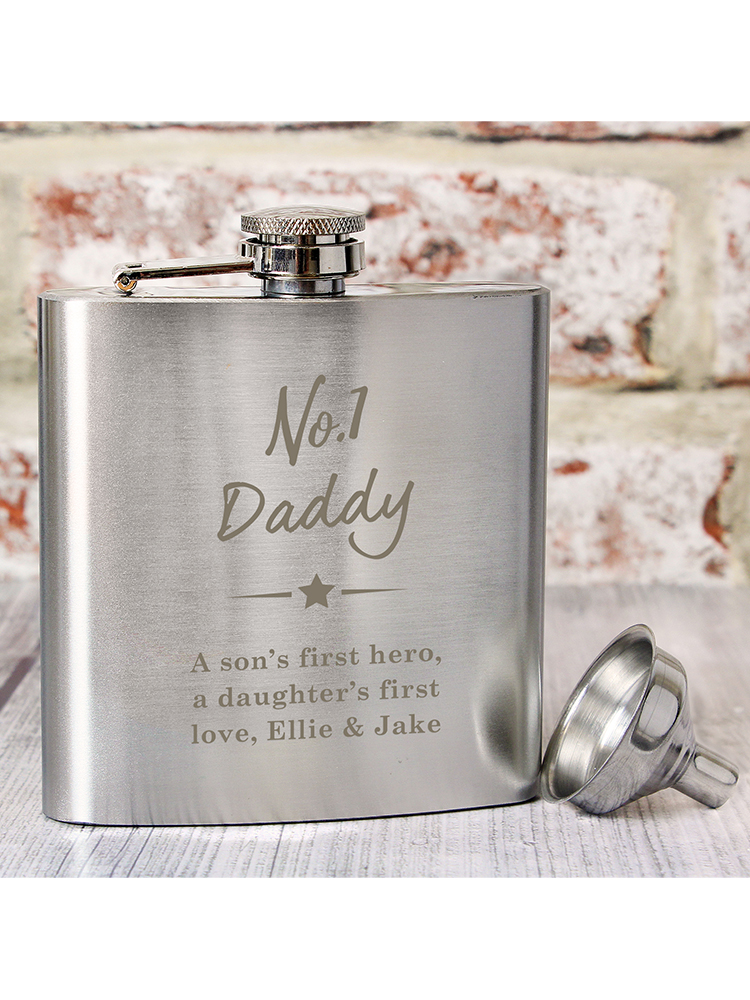 Personalised No.1 Hip Flask