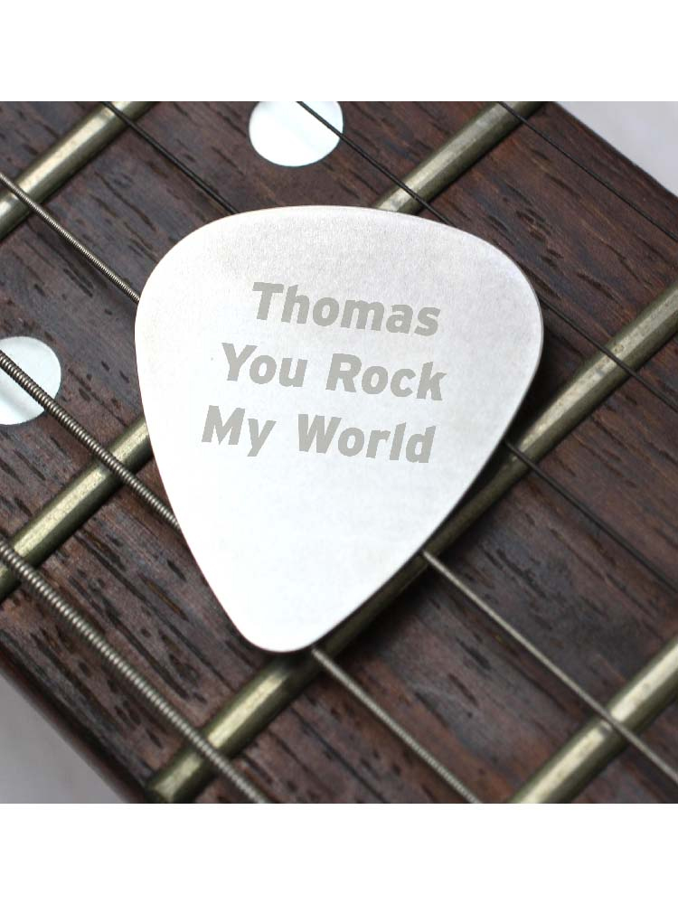 Personalised Silver Plectrum