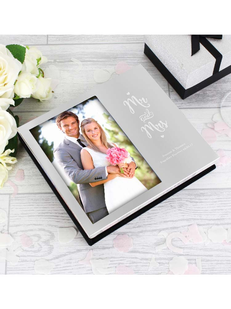 Personalised Mr and Mrs 6"x4" Photo Frame Album