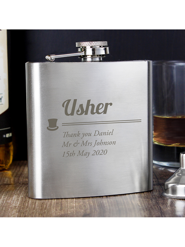 Personalised Usher Hip Flask