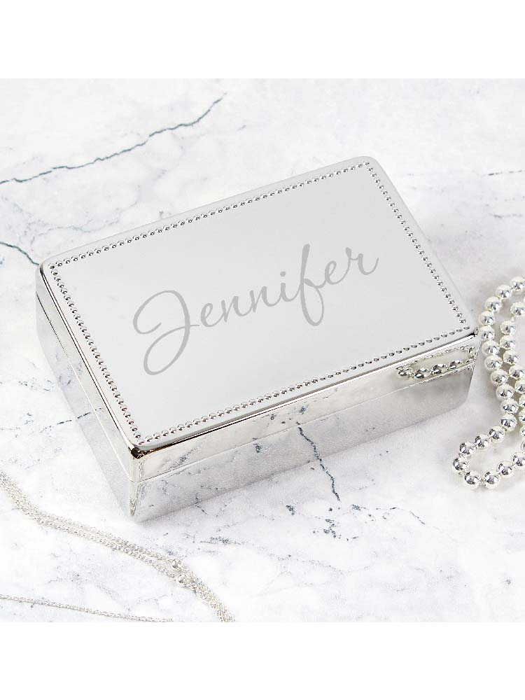 Personalised Name Rectangular Jewellery Box