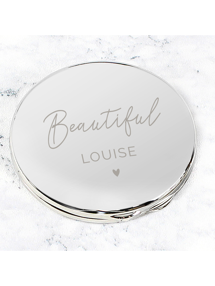 Personalised Beautiful Compact Mirror