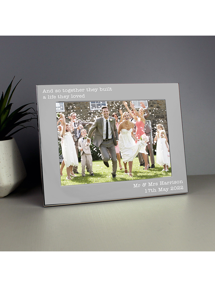 Personalised Free Text 5 x 7 Silver Photo Frame