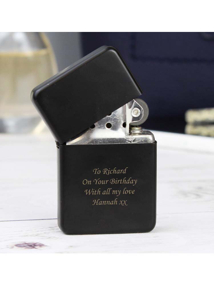 Personalised Black Lighter