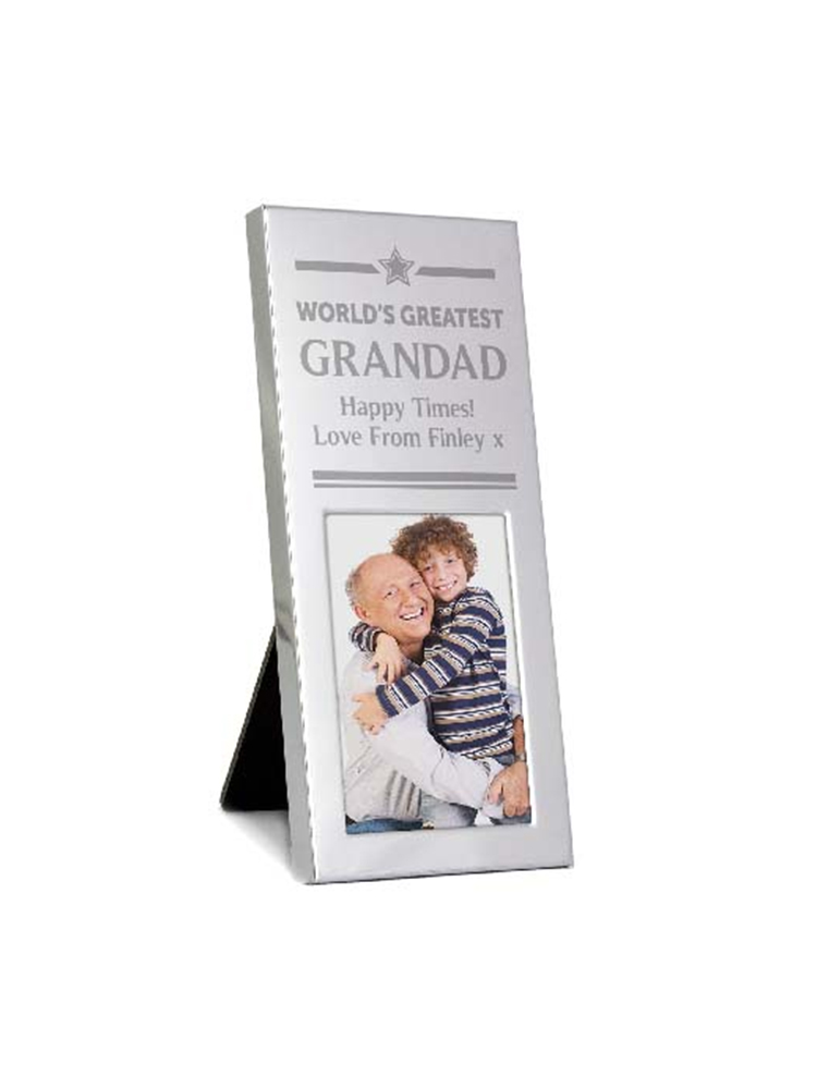 Personalised Gold Award Small Silver 2x3 Photo Frame