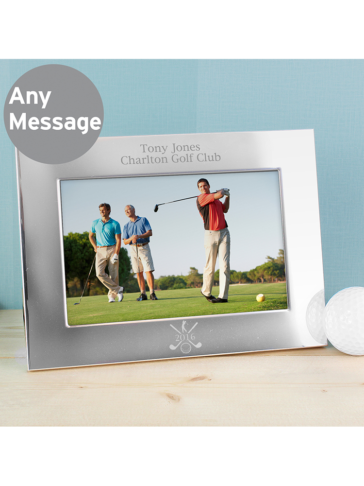 Personalised Golf 6x4 Landscape Silver Photo Frame