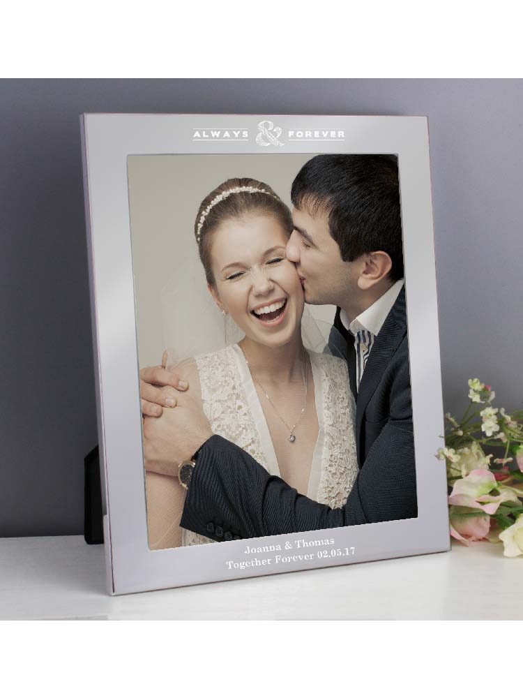 Personalised Always & Forever 10"x8" Silver Photo Frame