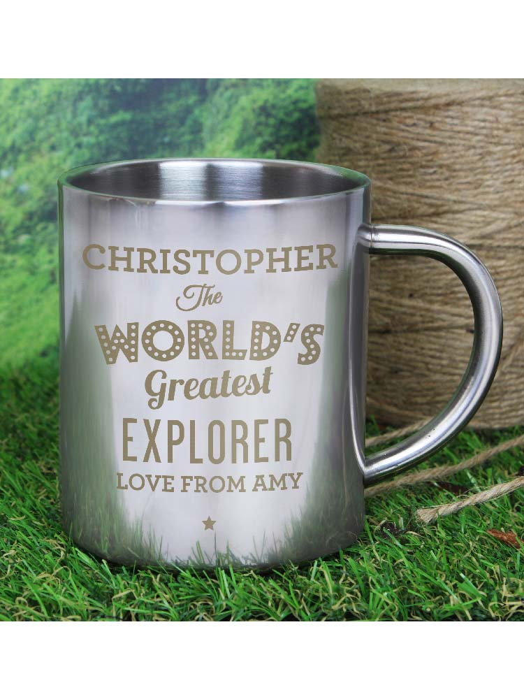 Personalised 'The World's Greatest' Stainless Steel Mug