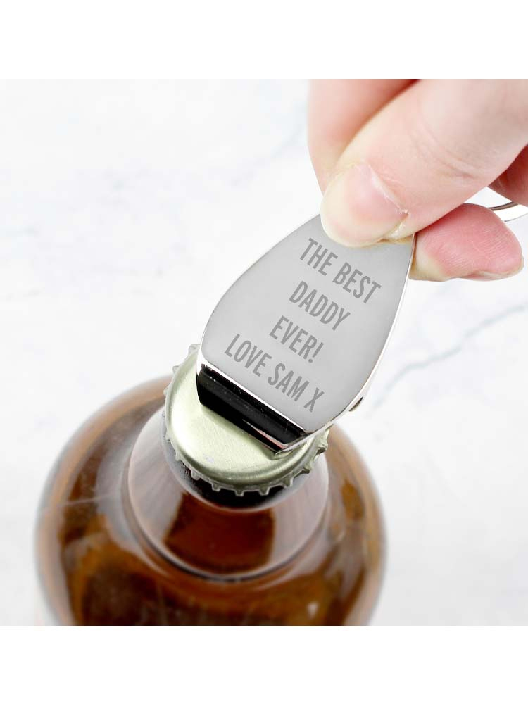 Personalised Any Message Bottle Opener Keyring