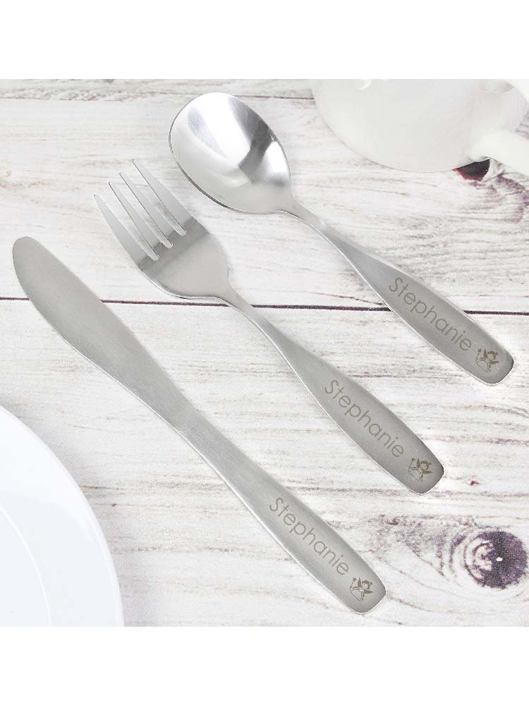 Personalised 3 Piece Fairy Cutlery Set