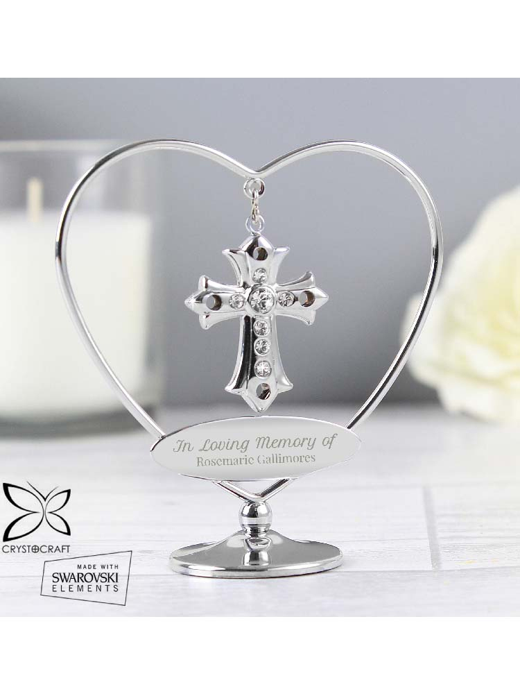 Personalised In Loving Memory Crystocraft Cross