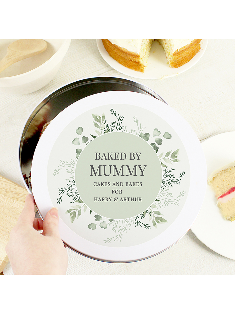 Personalised Botanical Cake Tin