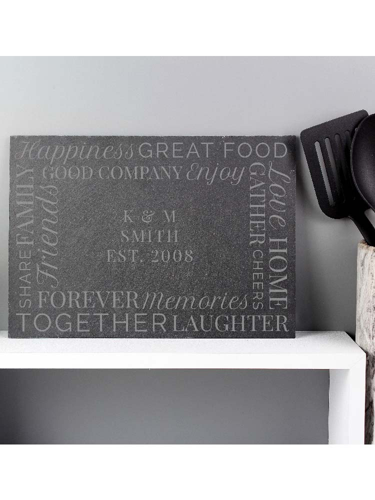 Personalised 'Together' Slate Placemat